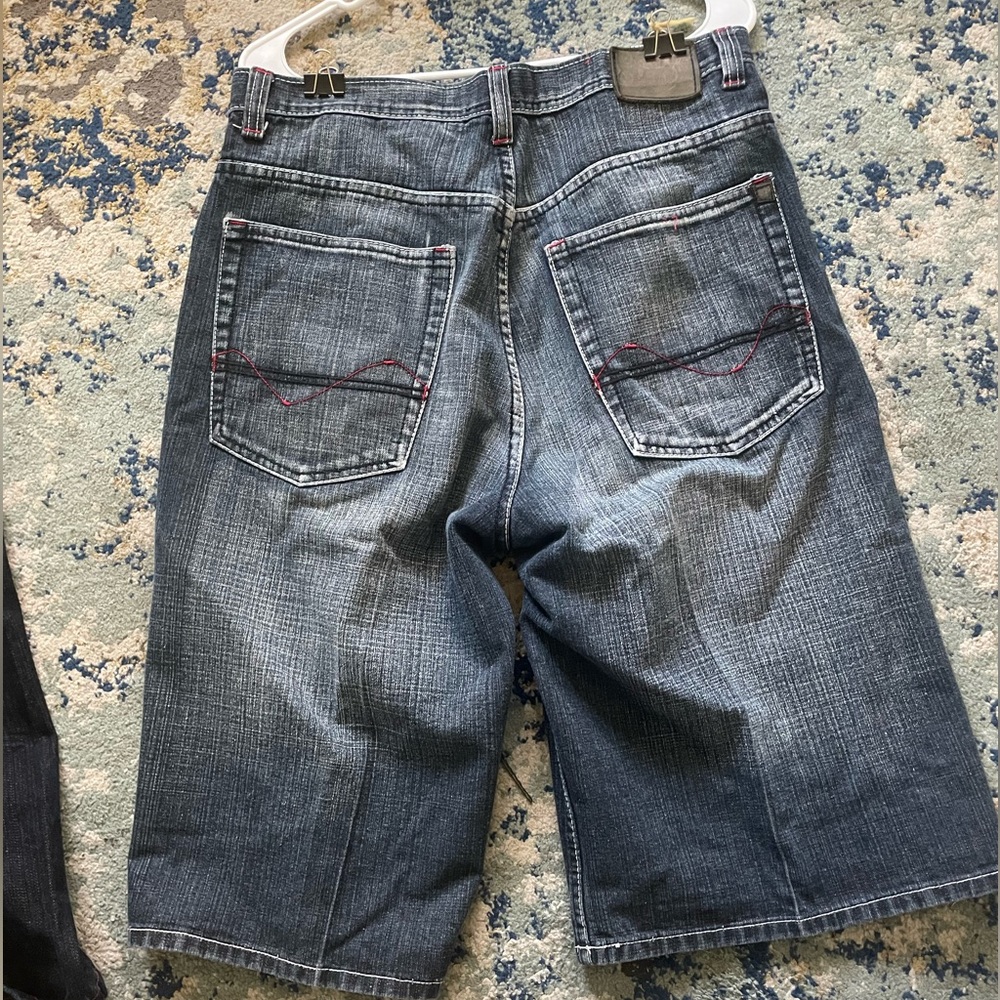 Vtg Blue Denim Jorts Hip Hop Shorts Men's 34W x 14 1/2L